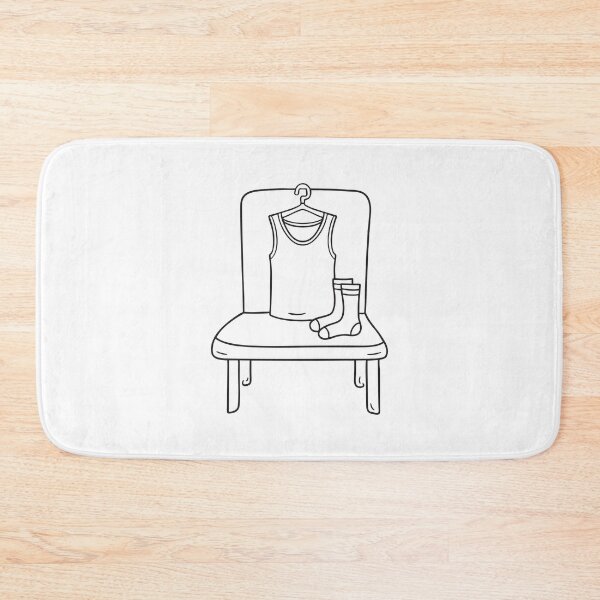 Item preview, An undershirt placed on a chair beside neatly arranged socks designed and sold by rasagamastore.