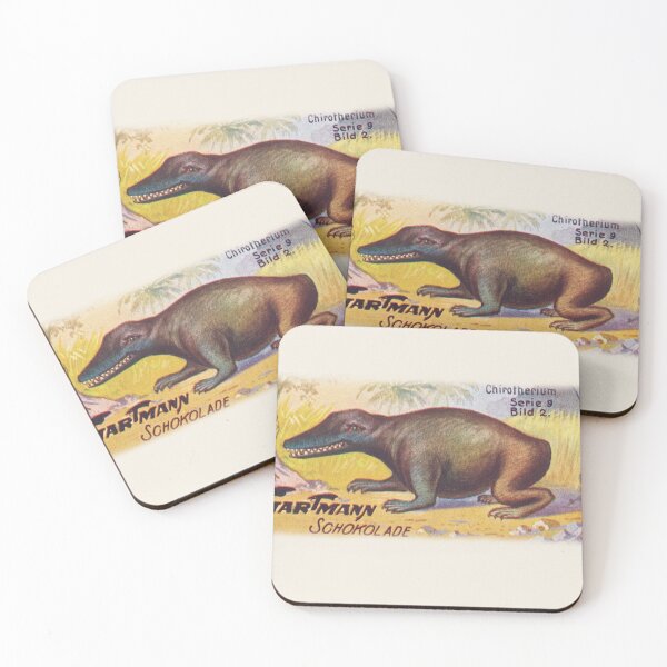 Item preview, chirotherium from Gartmann Chocolate vintage illustration art designed and sold by Vintage Designs +.