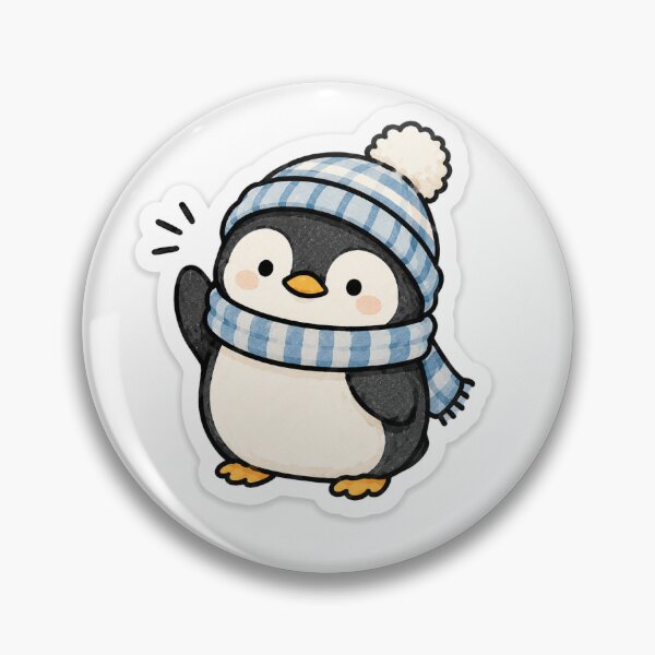 Aperçu de l'œuvre Autocollant Pingouin d'hiver qui fait coucou créée et vendue par PlushTheory.