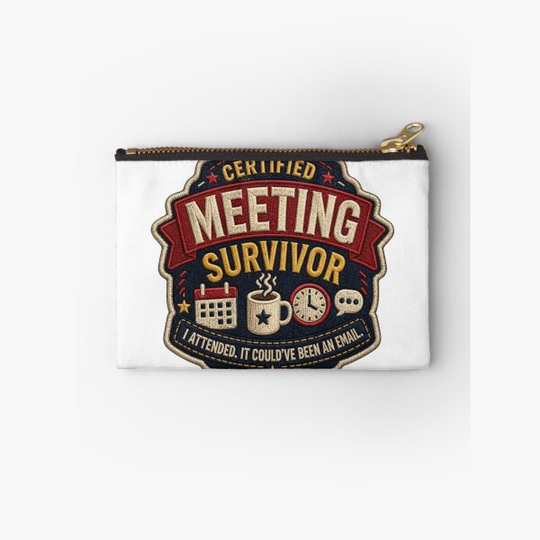 Item preview, Certified Meeting Survivor Office Humor Design designed and sold by Eng-Art.
