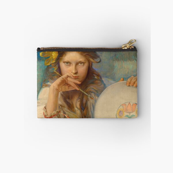 Item preview, Pensive Young Painter With Floral Plate designed and sold by artofuniverse.