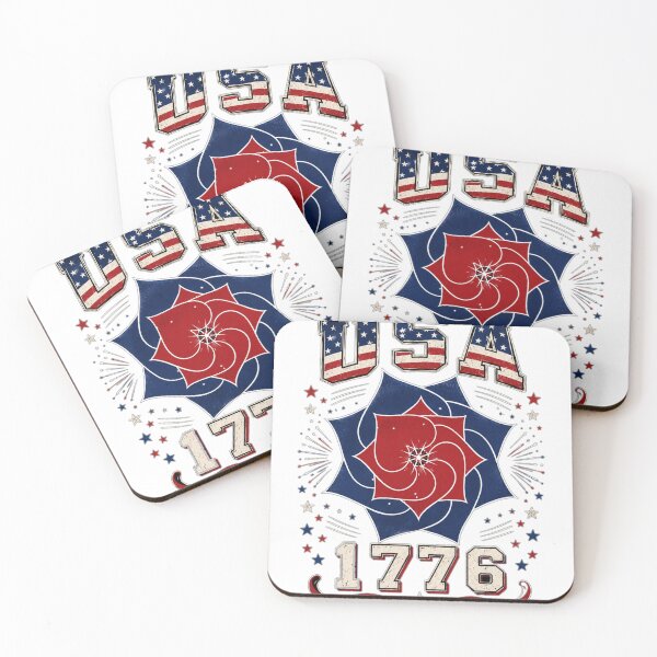 Item preview, Title: USA 1776 Patriotic Mandala PNG | Vintage American Flag Flower Design | 4th of July Varsity Style Sublimation | Fireworks Stars Tshirt Design designed and sold by Igrowlab254.