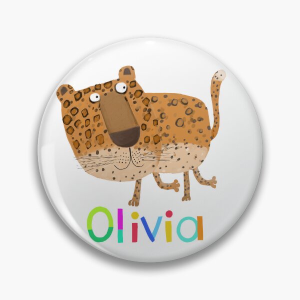 Item preview, Olivia, Personalized Name Art with Comic Cheetah by Artist Carla Daly designed and sold by Carla Daly.