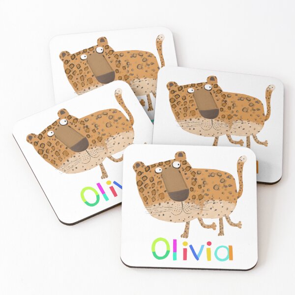 Item preview, Olivia, Personalized Name Art with Comic Cheetah by Artist Carla Daly designed and sold by Carla Daly.