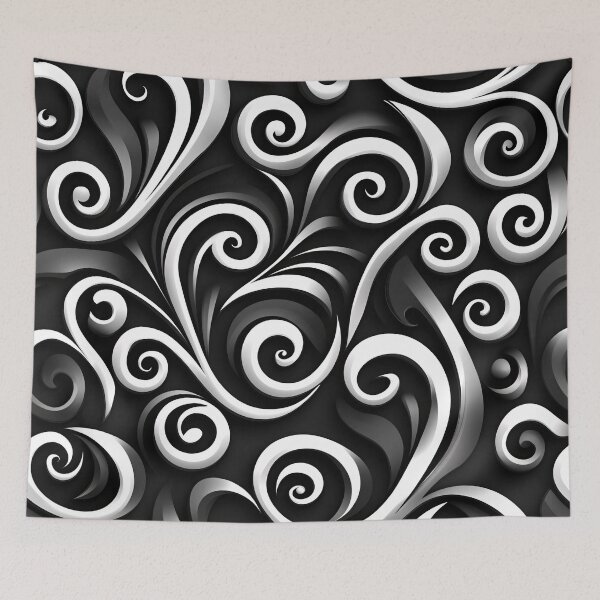 Item preview, Midnight Koru Spiral Pattern designed and sold by GrinGalore.