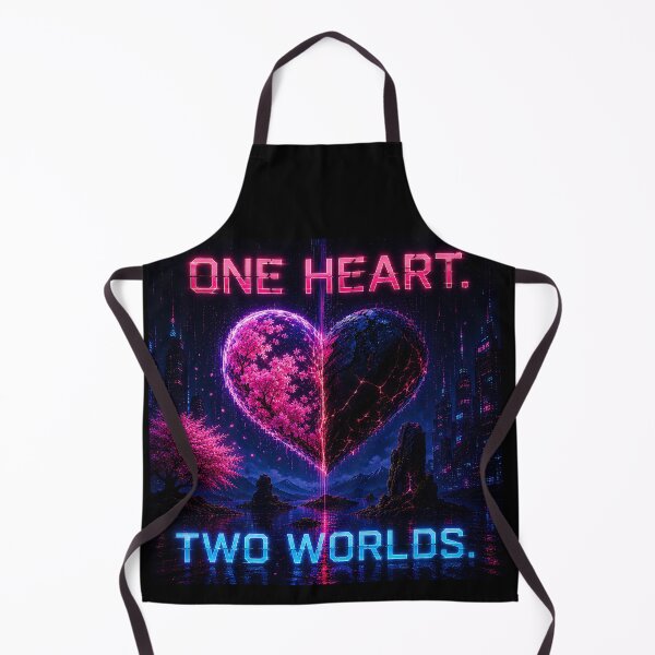 Item preview, One heart. Two worlds.(Cyberpunk ver) designed and sold by MaxDreamsArt.