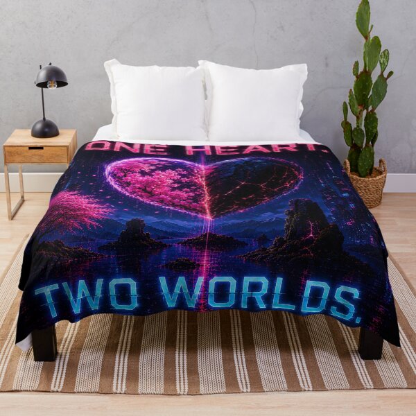 Item preview, One heart. Two worlds.(Cyberpunk ver) designed and sold by MaxDreamsArt.