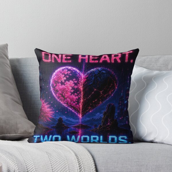 Item preview, One heart. Two worlds.(Cyberpunk ver) designed and sold by MaxDreamsArt.