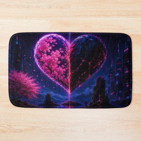 Item preview, One heart. Two worlds.(Cyberpunk ver) designed and sold by MaxDreamsArt.