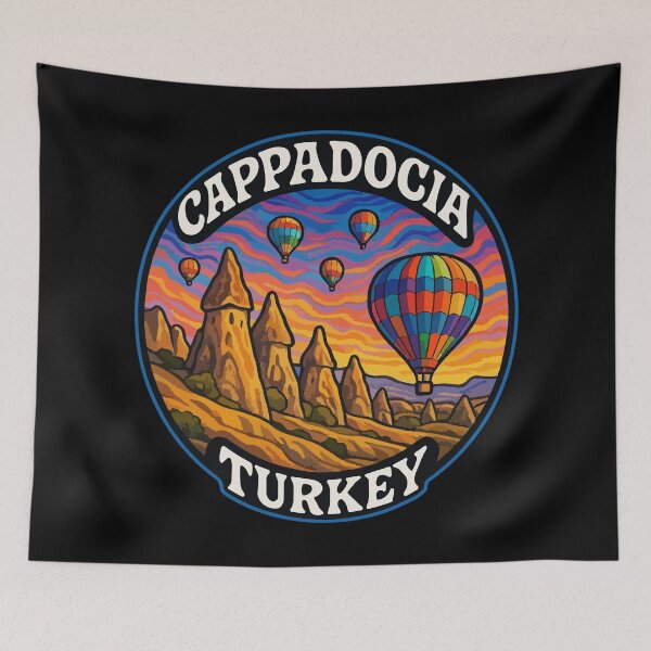 Item preview, Cappadocia Turkey Travel Trippy Art designed and sold by TomFrontierArt.
