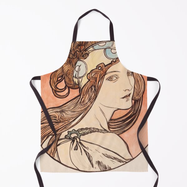 Item preview, Nouveau Woman Portrait in Coral Circle designed and sold by artofuniverse.