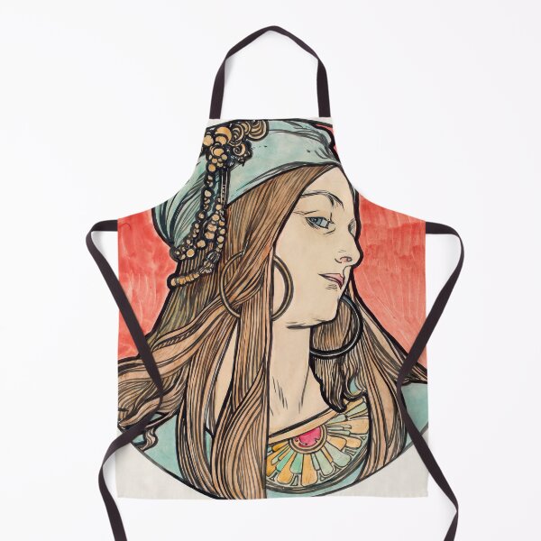 Item preview, Nouveau Woman in Turban Profile designed and sold by artofuniverse.