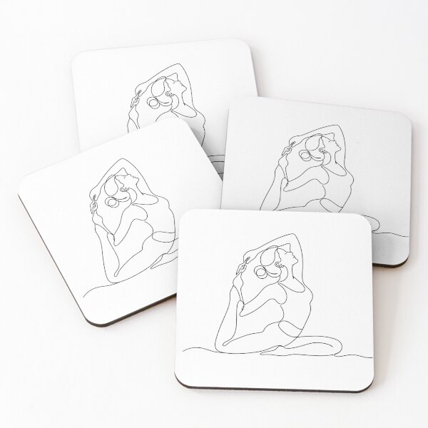 Item preview, Yoga Pose Continuous Line Art  designed and sold by Piising.