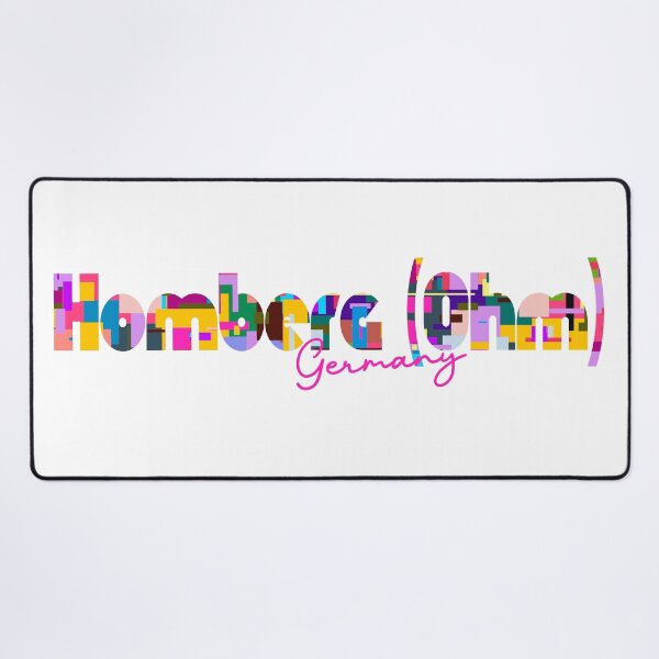Item preview, Homberg (Ohm), Germany, Vibrant Abstract City Typography Art designed and sold by Wanderful-roads.