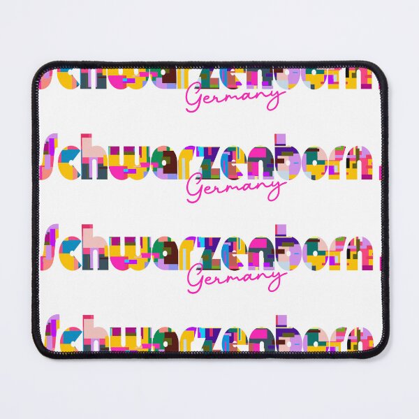 Item preview, Schwarzenborn, Germany, Vibrant Abstract City Typography Art designed and sold by Wanderful-roads.