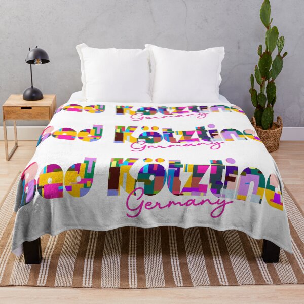 Item preview, Bad Kötzting, Germany, Vibrant Abstract City Typography Art designed and sold by Wanderful-roads.