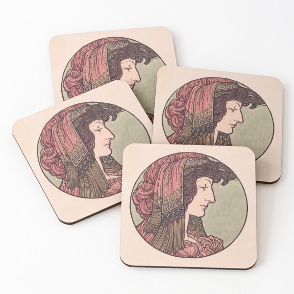 Item preview, Nouveau Woman In Profile Roundel designed and sold by artofuniverse.