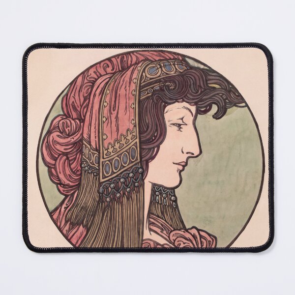 Item preview, Nouveau Woman In Profile Roundel designed and sold by artofuniverse.