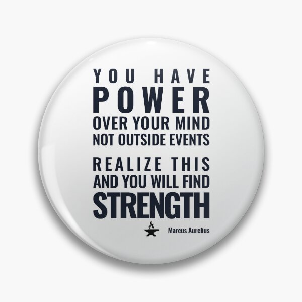 Item preview, You Have POWER - Marcus Aurelius - Bold Stoic Motivational Quote - Dark Version designed and sold by Stoic Core.