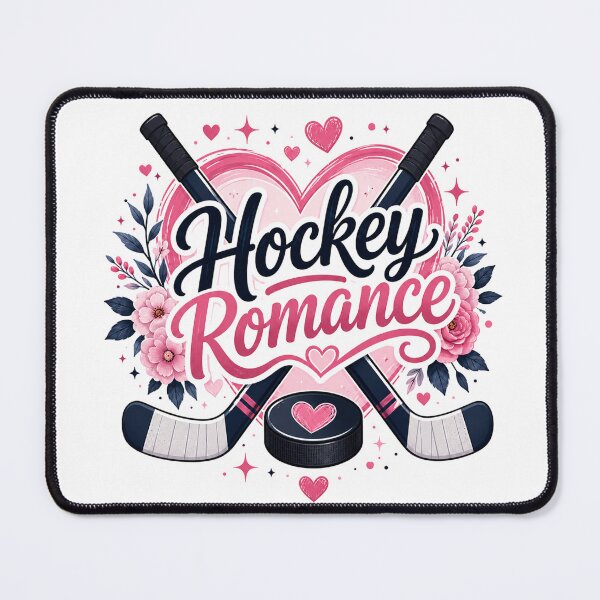 Item preview, Hockey Romance | Cute Hockey Lover Gift | Pink Floral Hockey Stick Puck Heart Design designed and sold by Inky Accessories.