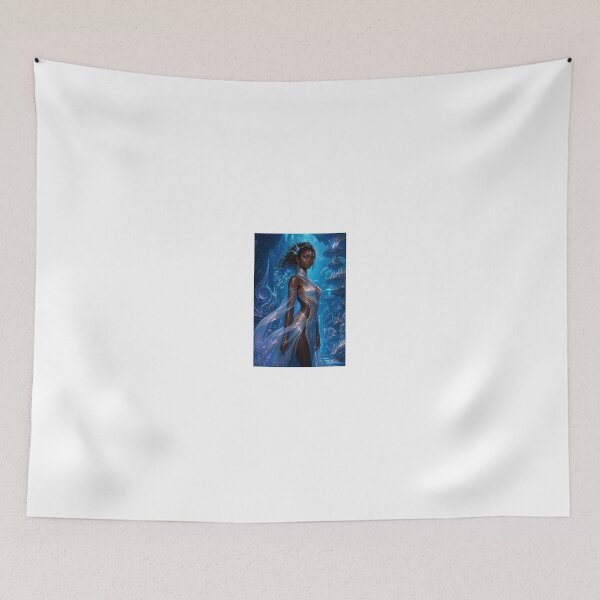 Item preview, Ethereal Blue Goddess Fantasy Wallpapers designed and sold by CathryneDelamort.