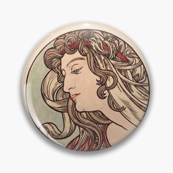Item preview, Nouveau Woman With Flowing Hair designed and sold by artofuniverse.
