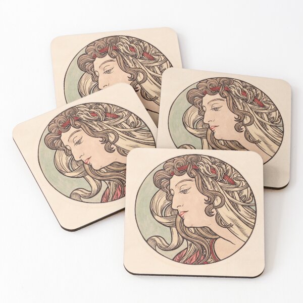 Item preview, Nouveau Woman With Flowing Hair designed and sold by artofuniverse.