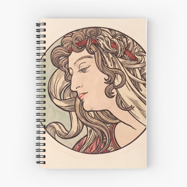 Item preview, Nouveau Woman With Flowing Hair designed and sold by artofuniverse.