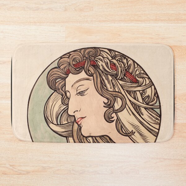 Item preview, Nouveau Woman With Flowing Hair designed and sold by artofuniverse.