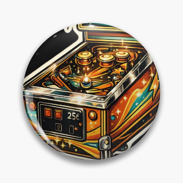 Item preview, Retro Pinball Machine Arcade Sticker designed and sold by CosmicDreamAI.