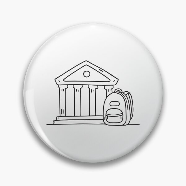 Item preview, A backpack propped up against the wall of a university building designed and sold by rasagamastore.