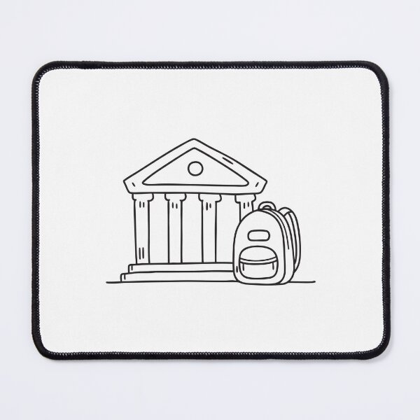 Item preview, A backpack propped up against the wall of a university building designed and sold by rasagamastore.