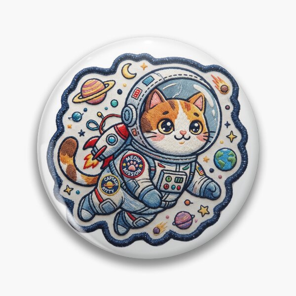 Item preview, Astro Kitty Adventure | Kawaii Cat Space Sticker designed and sold by CozyStitchClub.