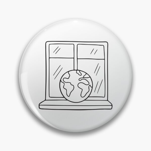 Item preview, A globe patterned ball resting on a windowsill designed and sold by rasagamastore.