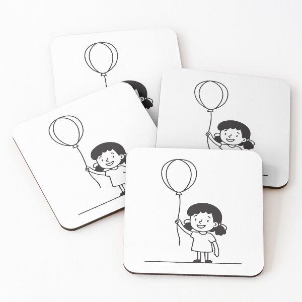 Item preview, A balloon drifting upward from a child’s hand designed and sold by rasagamastore.