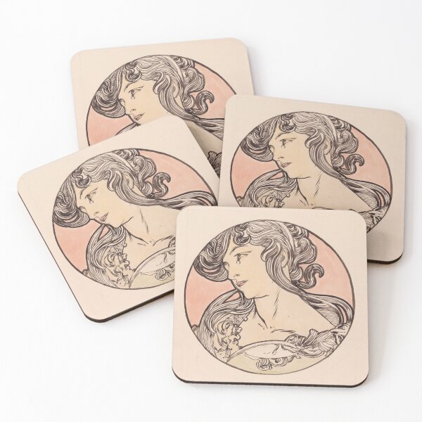 Item preview, Elegant Woman With Flowing Hair Medallion designed and sold by artofuniverse.