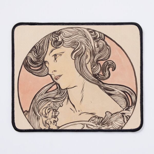 Item preview, Elegant Woman With Flowing Hair Medallion designed and sold by artofuniverse.
