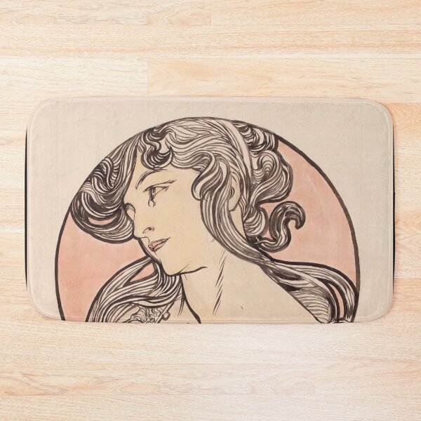 Item preview, Elegant Woman With Flowing Hair Medallion designed and sold by artofuniverse.