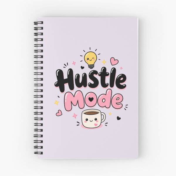 Item preview, Hustle Mode Cute Kawaii Motivational Quote Sticker | Aesthetic Productivity Coffee Design designed and sold by Sanika arts .