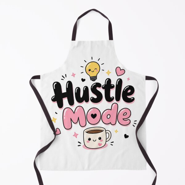 Item preview, Hustle Mode Cute Kawaii Motivational Quote Sticker | Aesthetic Productivity Coffee Design designed and sold by Sanika arts .