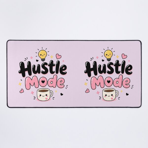 Item preview, Hustle Mode Cute Kawaii Motivational Quote Sticker | Aesthetic Productivity Coffee Design designed and sold by Sanika arts .