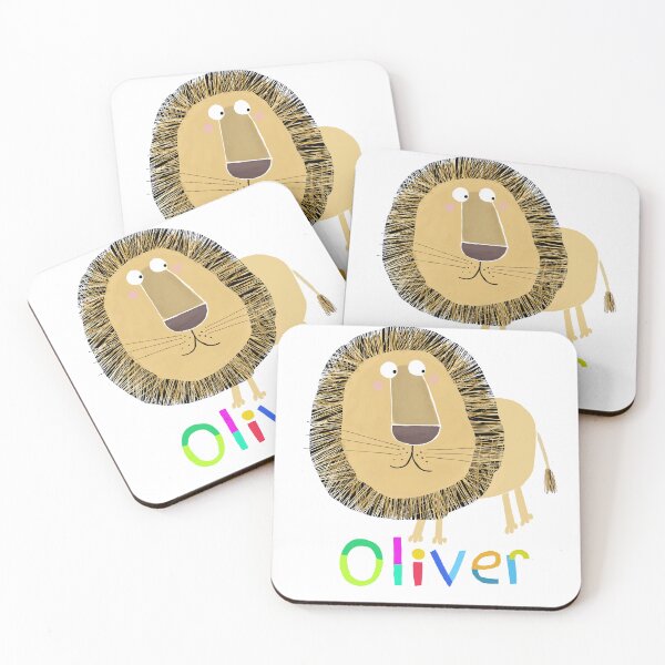 Item preview, Oliver - Personalized Name Art with Cartoon Lion designed and sold by Carla Daly.