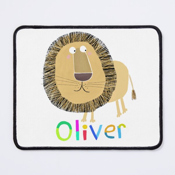 Item preview, Oliver - Personalized Name Art with Cartoon Lion designed and sold by Carla Daly.