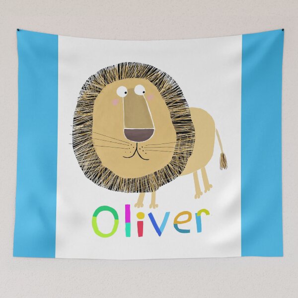 Item preview, Oliver - Personalized Name Art with Cartoon Lion designed and sold by Carla Daly.