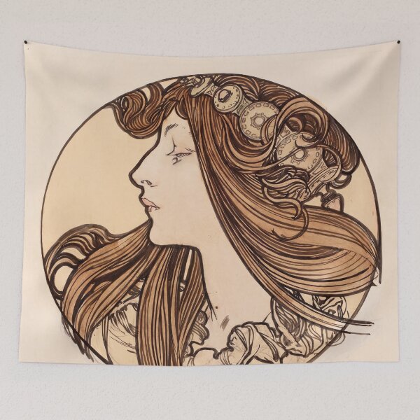 Item preview, Woman In Profile With Flowing Hair designed and sold by artofuniverse.