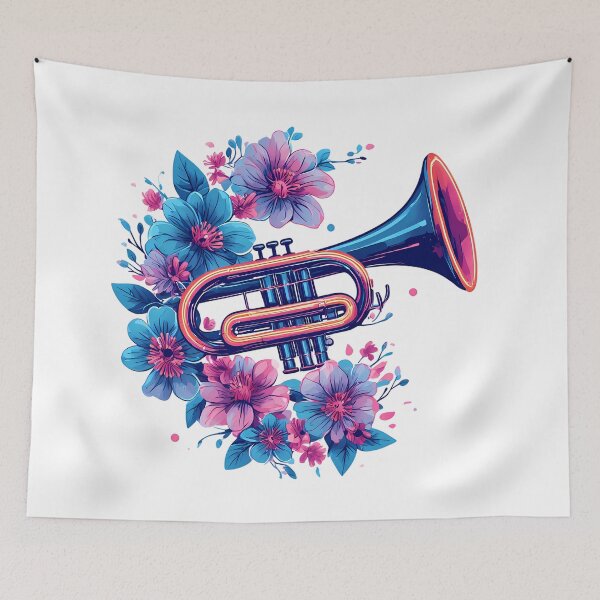 Item preview, Floral Trumpet - International Jazz Day designed and sold by Art-Arcade6.