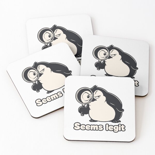 Item preview, Seems Legit Meme — Funny Chubby Penguin with Magnifying Glass — Sarcastic Inspector designed and sold by MalisoStickers.