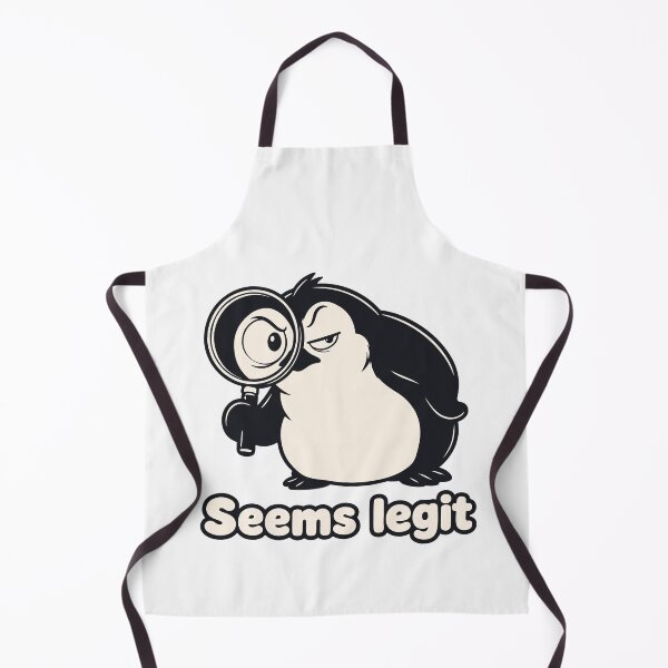 Item preview, Seems Legit Meme — Funny Chubby Penguin with Magnifying Glass — Sarcastic Inspector designed and sold by MalisoStickers.