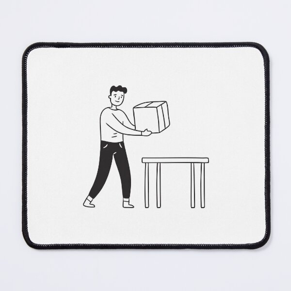 Item preview, A person lifting a box beside a table designed and sold by rasagamastore.