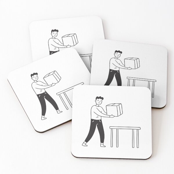 Item preview, A person lifting a box beside a table designed and sold by rasagamastore.